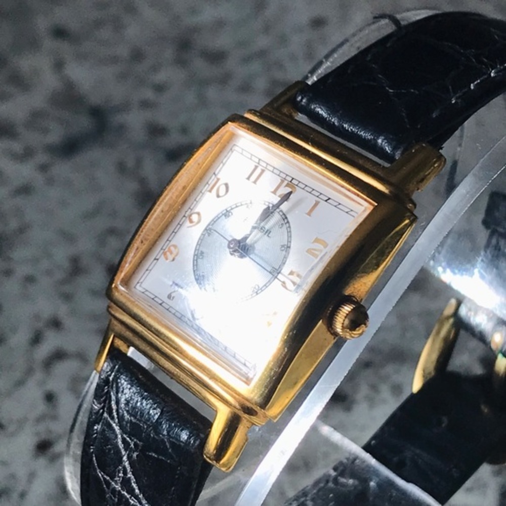 RARE 1995 ART DECO FOSSIL TANK WATCH TM-7220 - Picture 5 of 7